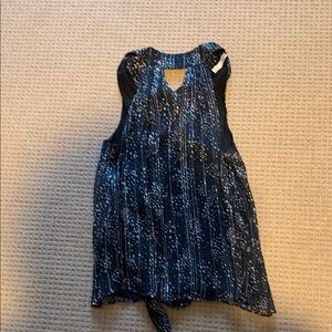 Ramy Brook Black and White Patterned sleeveless Blouse